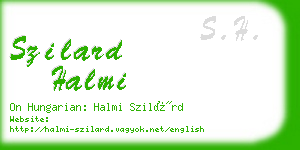 szilard halmi business card